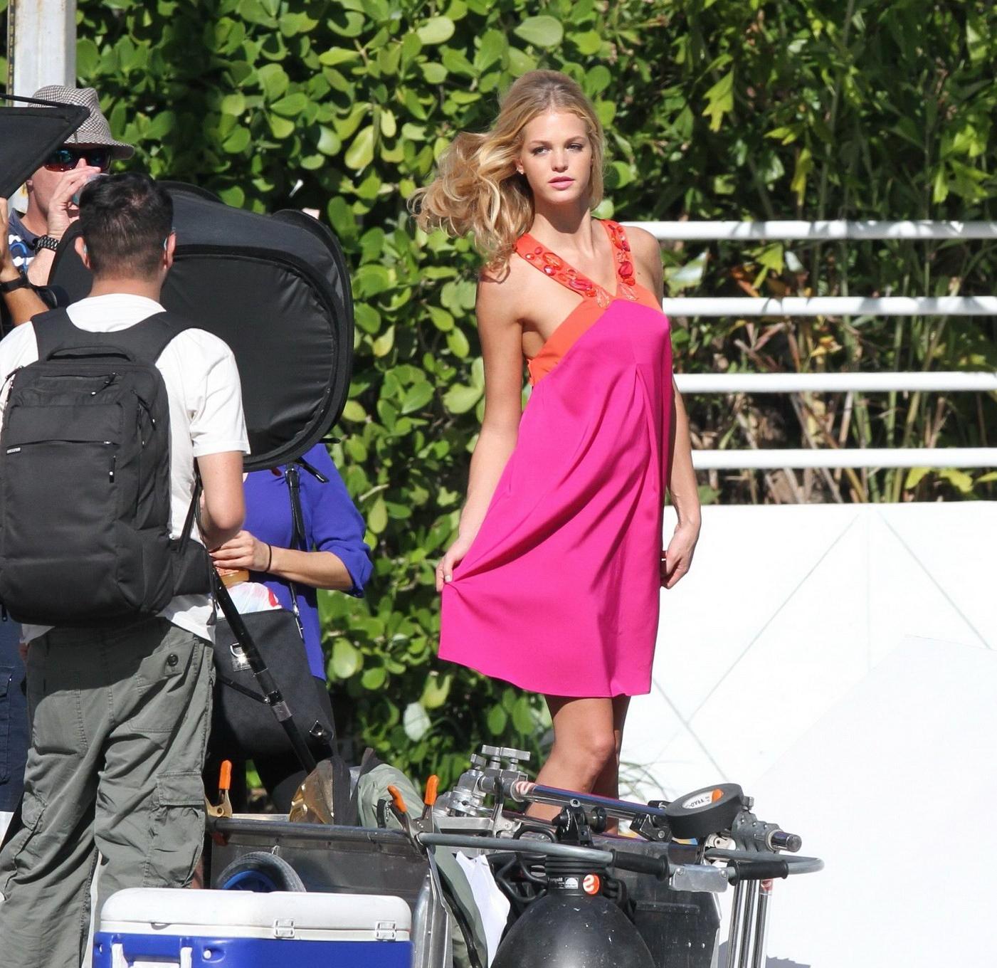 10P Erin Heatherton wearing bikini  summer dresses at the photoshoot in Miami