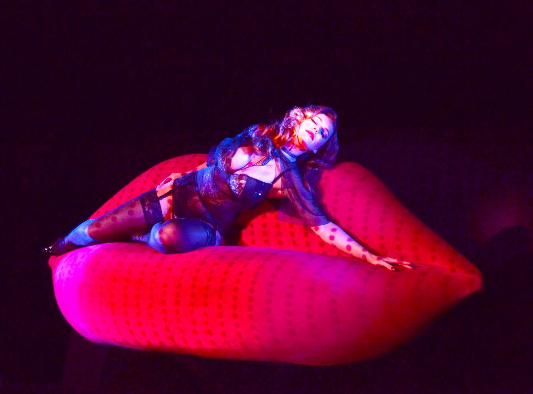 9P Kelly Brook in lingerie performing on Crazy Horse 'Forever Crazy' show in London