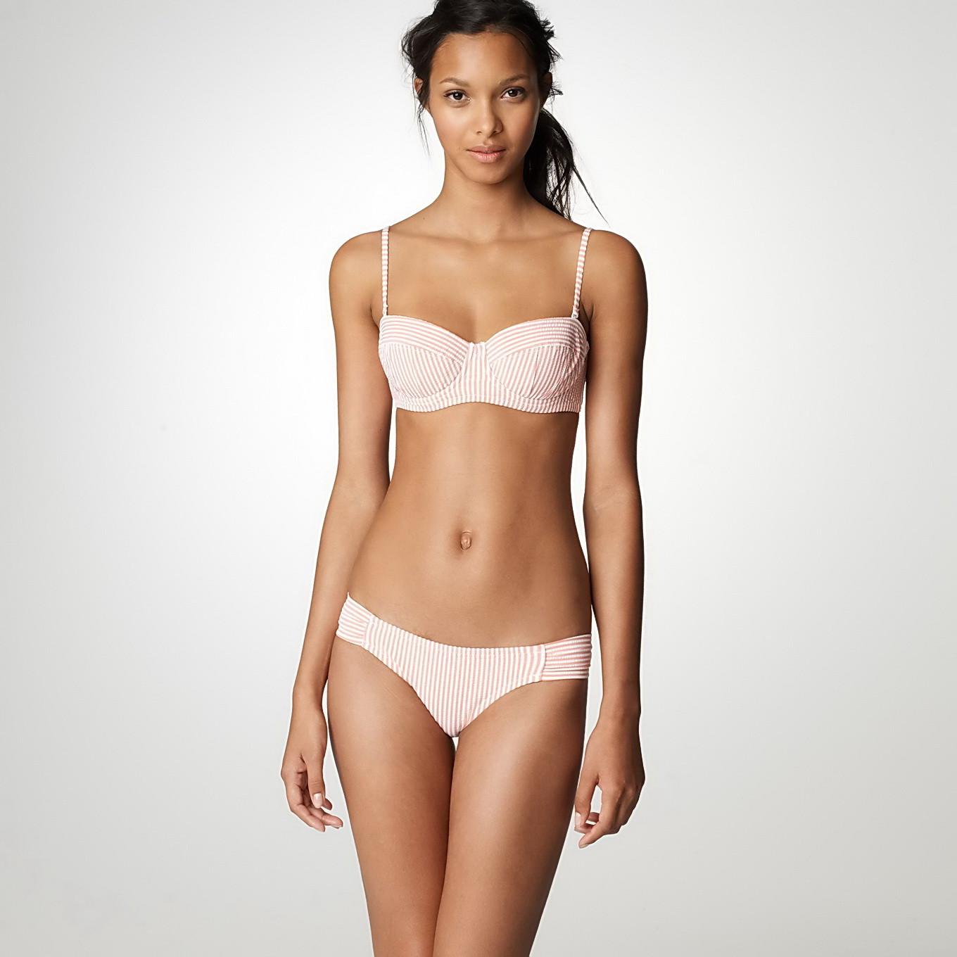 10P Lais Ribeiro showing off her hot bikini body at J.Crew swimwear photoshoot