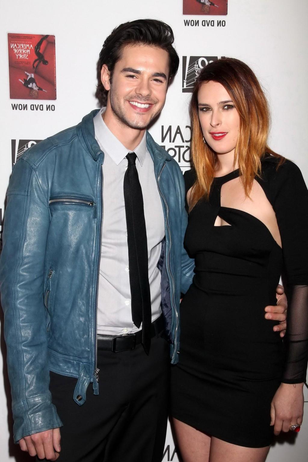 10P Rumer Willis leggy wearing a sexy black dress at the 'American Horror Story: Asy