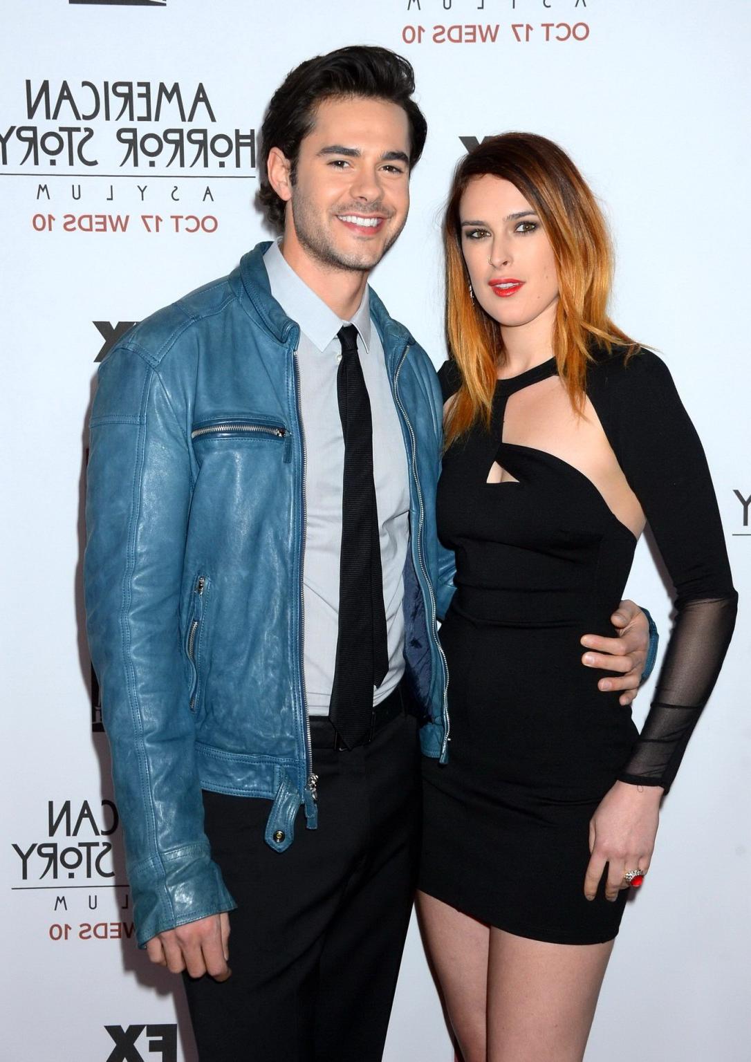 10P Rumer Willis leggy wearing a sexy black dress at the 'American Horror Story: Asy