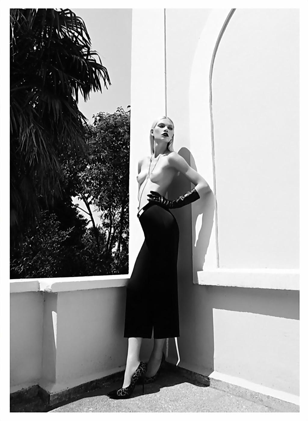 9P Aline Weber showing off her small tits at photoshoot for Harpers Bazaar Turkey a