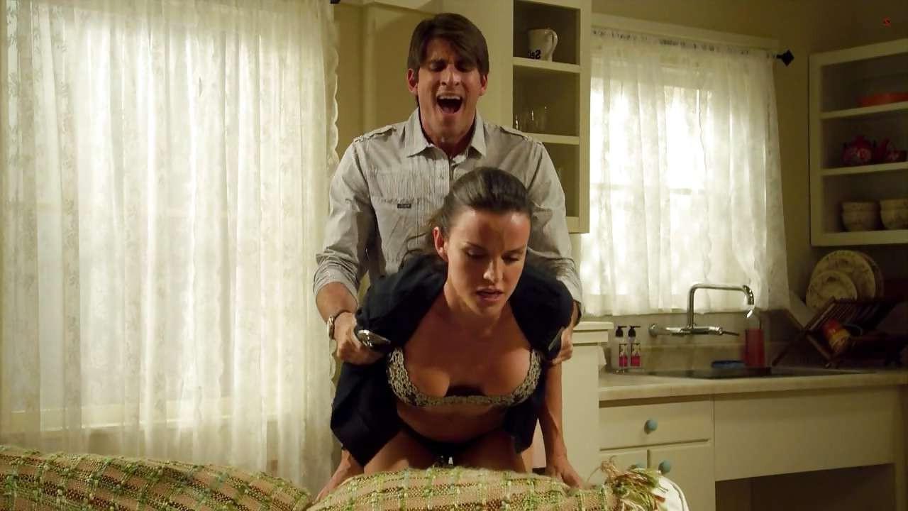 16P Ana Alexander showing her huge tits and fucking on table