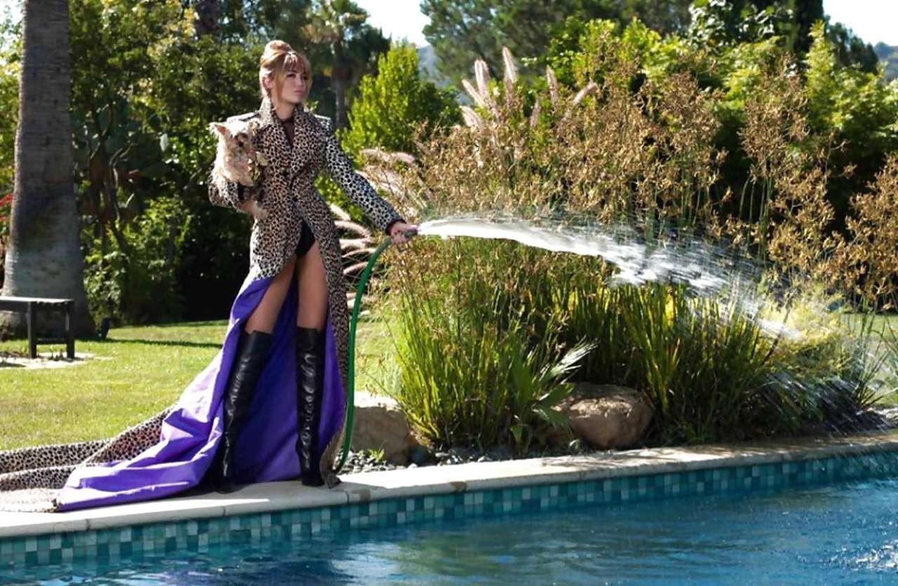 16P Miley Cyrus looking very cute for new photoshoot and posing braless