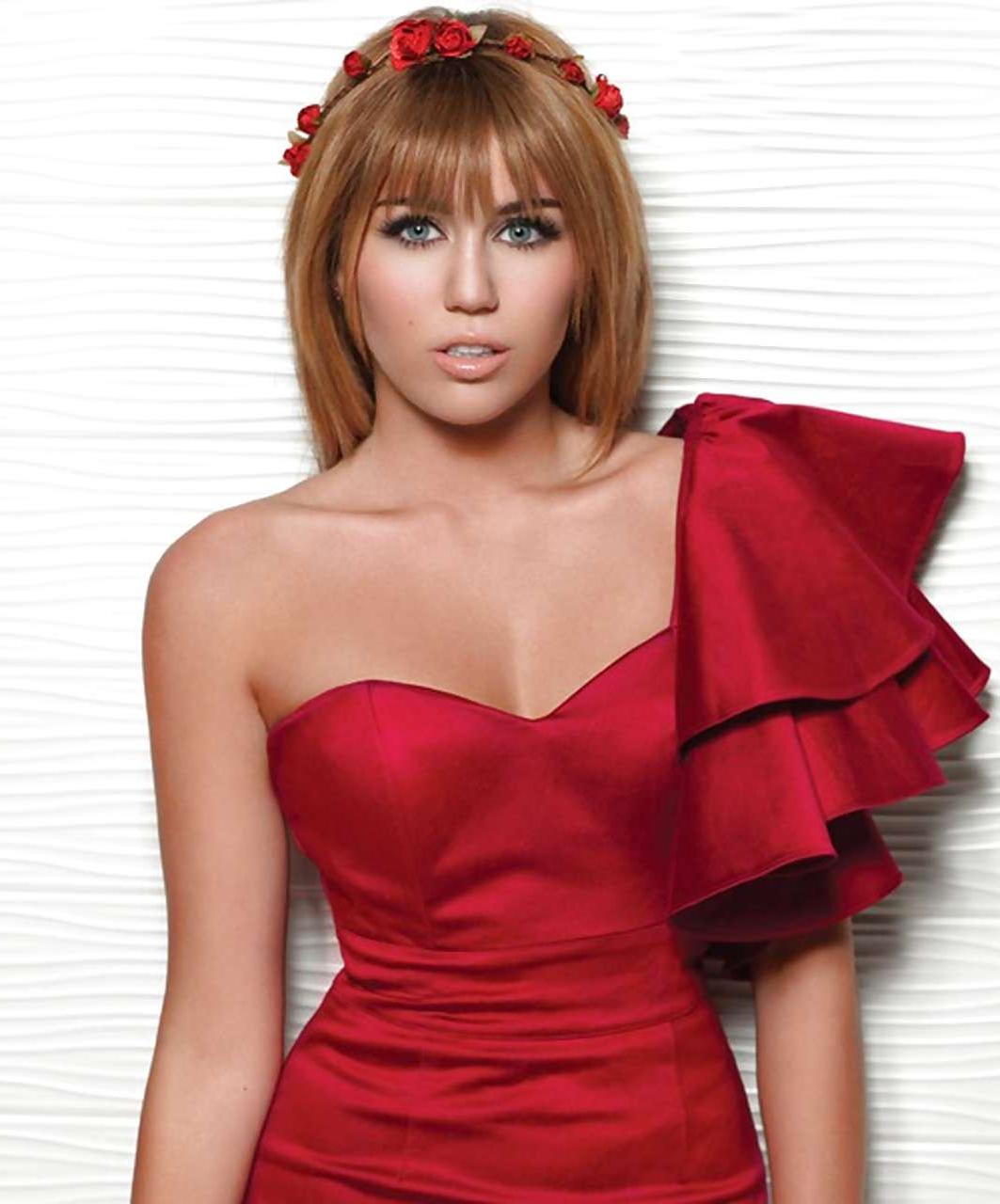 16P Miley Cyrus looking very cute for new photoshoot and posing braless