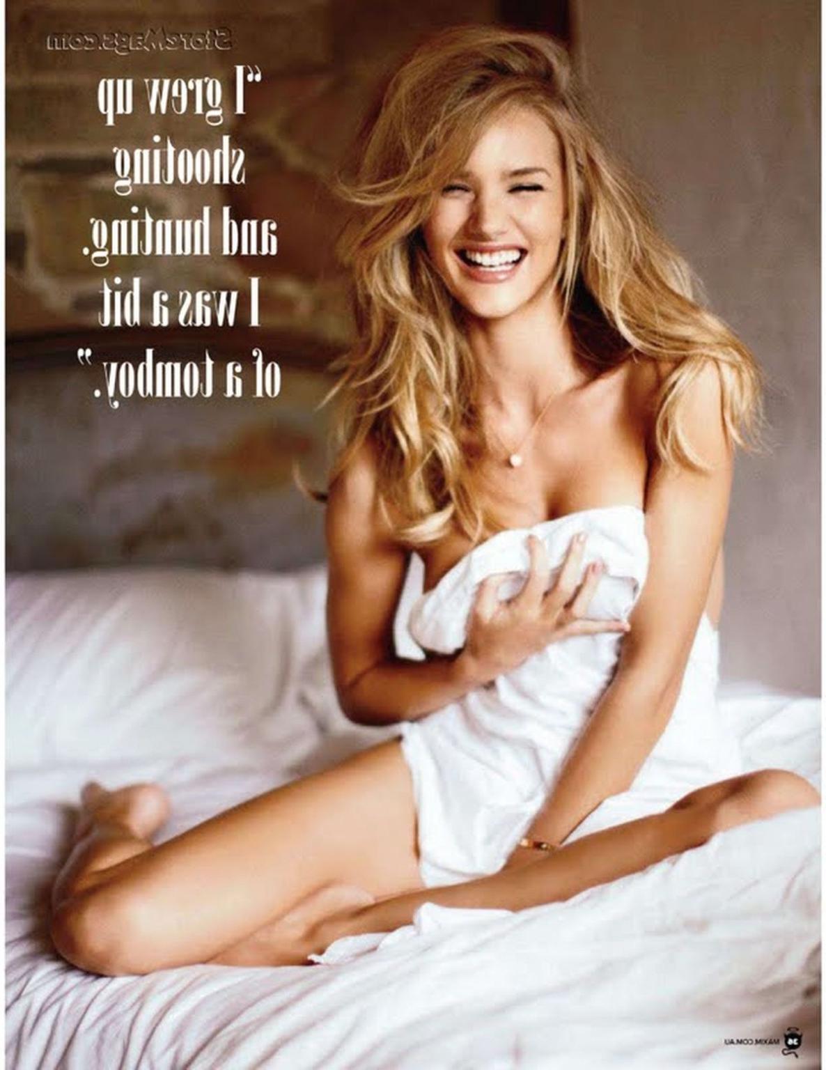 16P Rosie Huntington-Whiteley nude but hiding in Maxim Magazine photoshoot