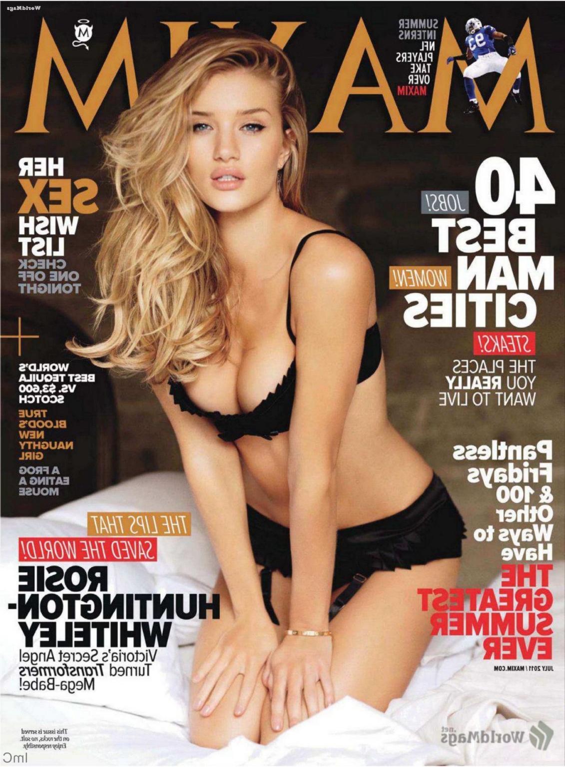 16P Rosie Huntington-Whiteley nude but hiding in Maxim Magazine photoshoot