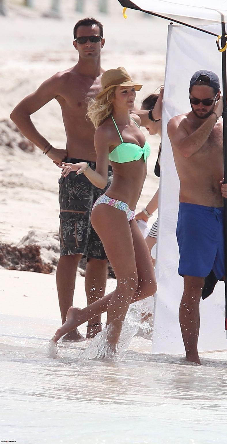 16P Candice Swanepoel doing a bikini photoshoot in St. Barts for Victoria's Secret