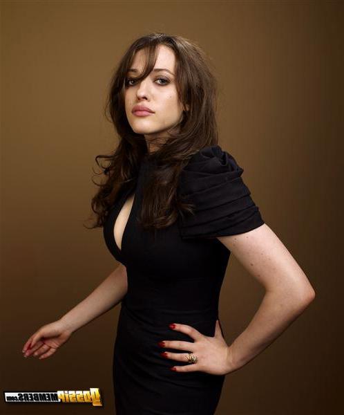 15P Kat Dennings showing off her big boobs
