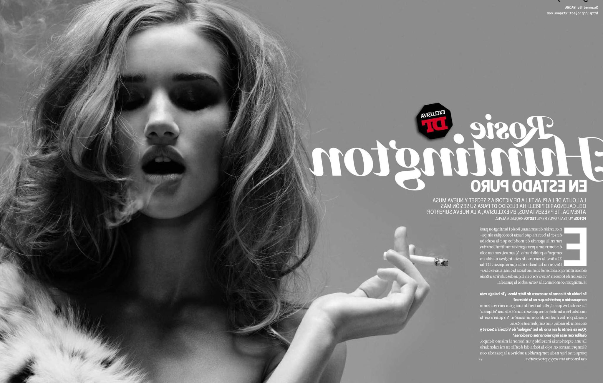 16P Rosie Huntington-Whiteley posing topless for January 2011 issue of Spanish DT 'z