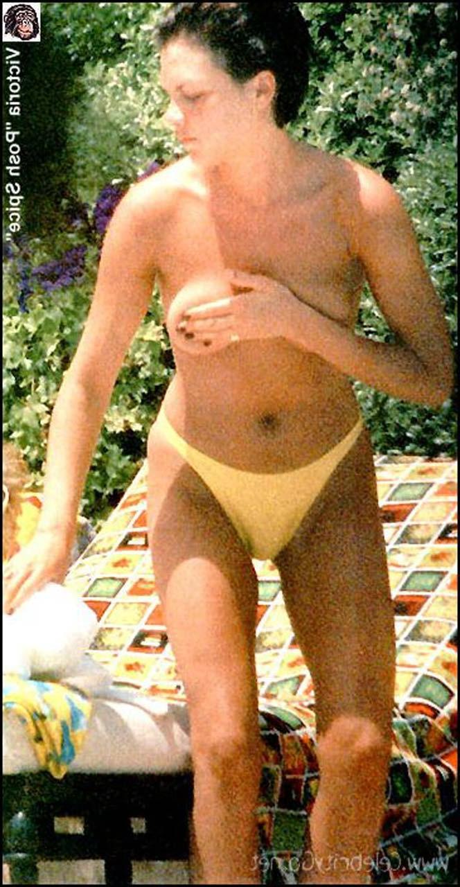10P Victoria Beckham caught topless by paparazzi while sunbathing and sexy in bikini