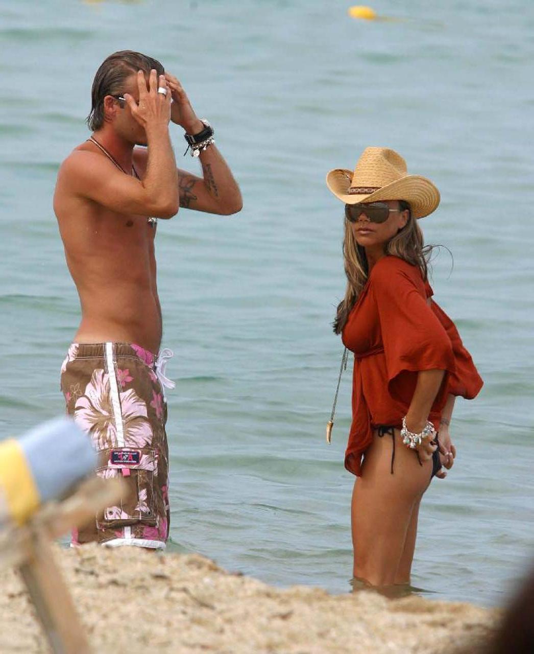 10P Victoria Beckham caught topless by paparazzi while sunbathing and sexy in bikini