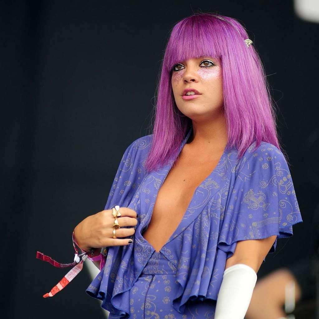 10P Lily Allen caught sunbathing topless on yacht and nipple slip paparazzi shoots