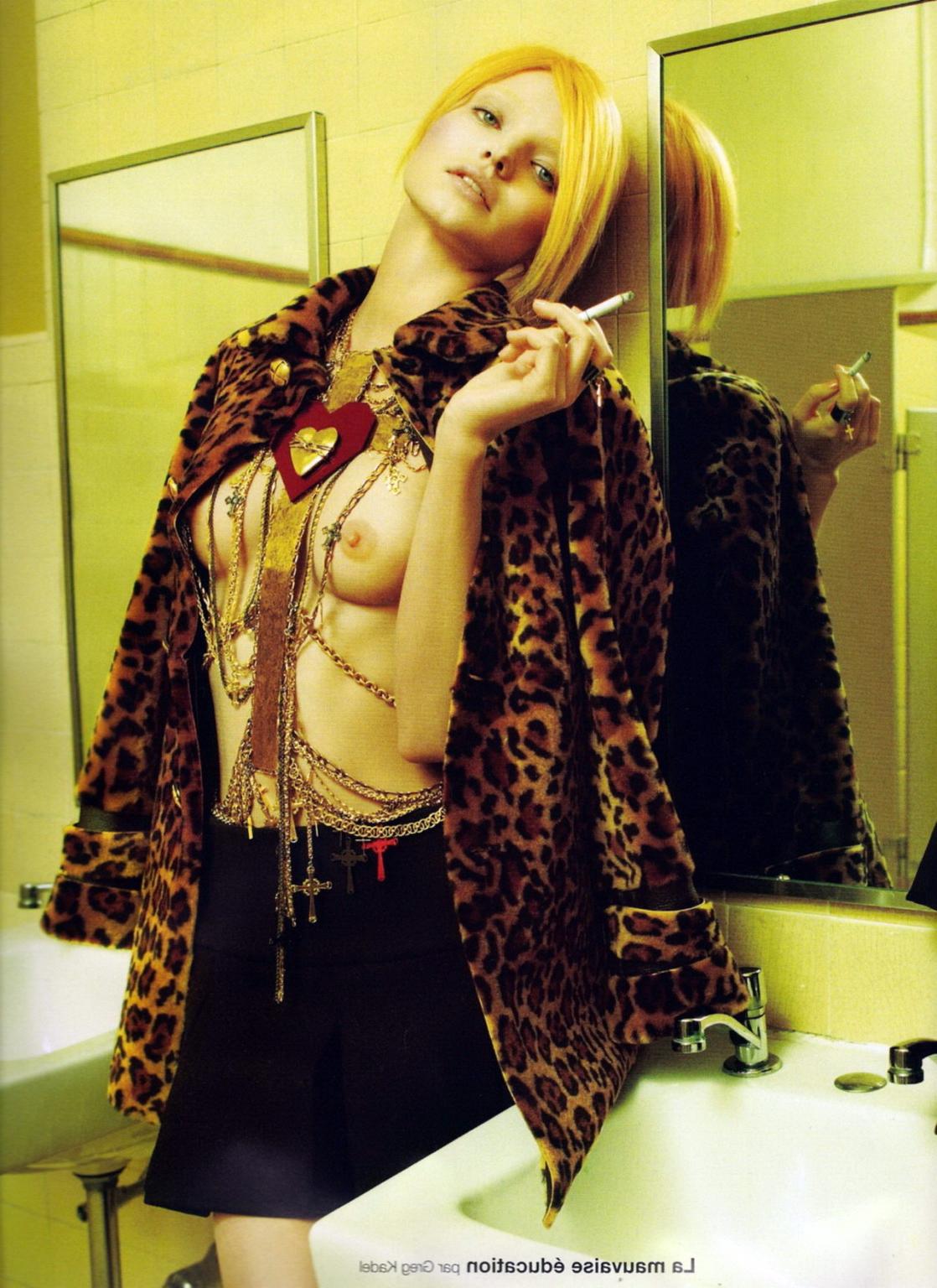 16P Miranda Kerr topless wearing schoolgirl outfit in Numero June photoshoot