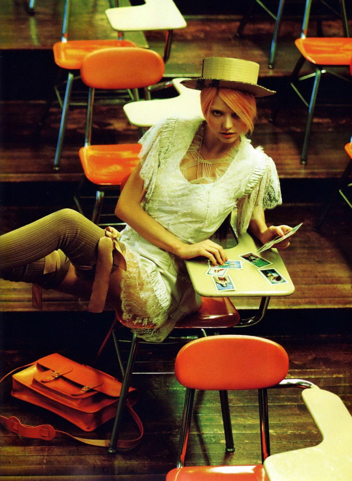 16P Miranda Kerr topless wearing schoolgirl outfit in Numero June photoshoot