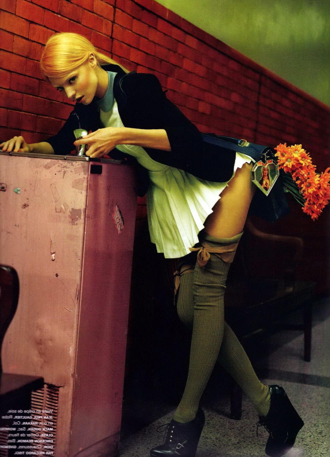 16P Miranda Kerr topless wearing schoolgirl outfit in Numero June photoshoot