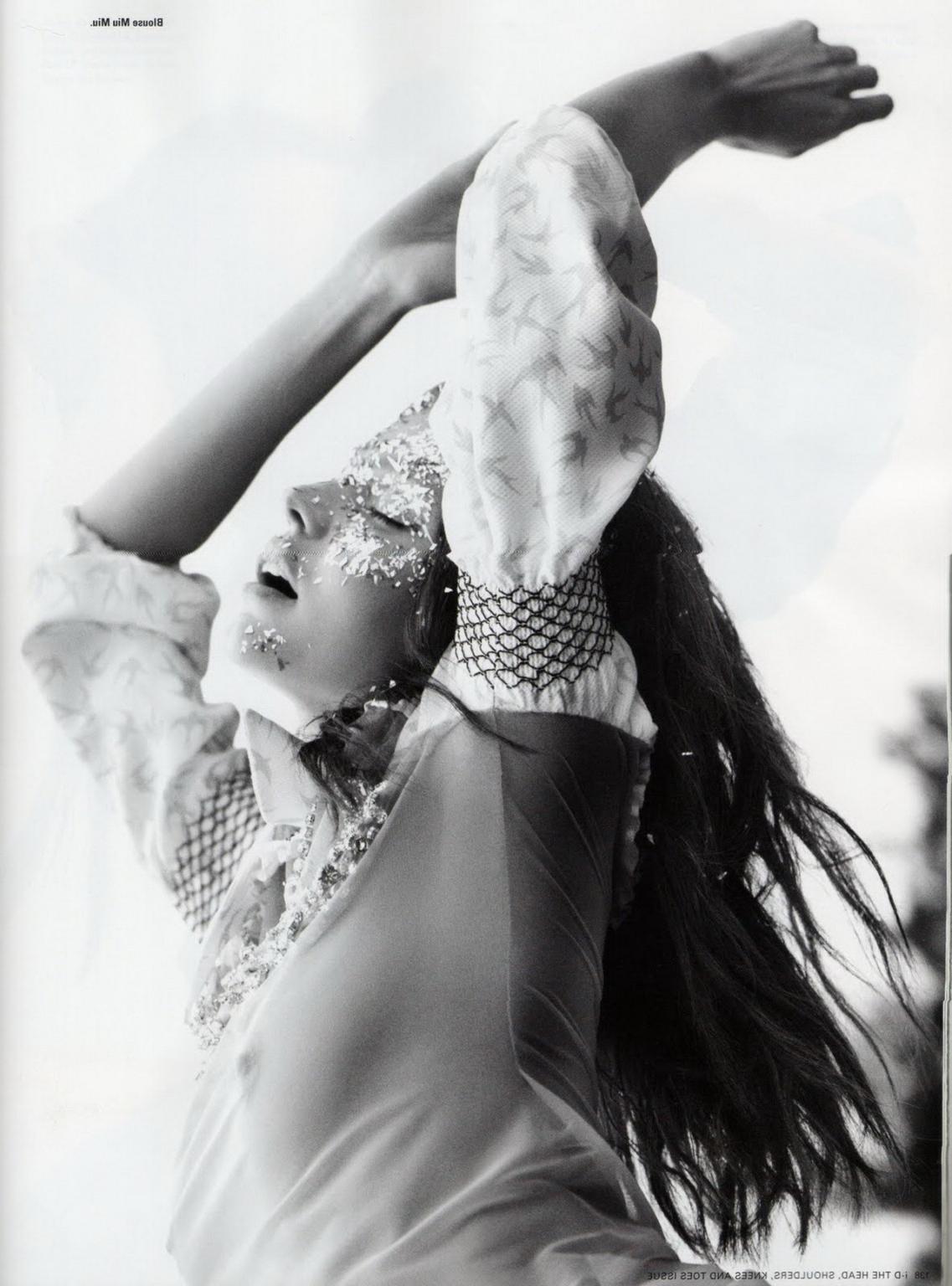 15P Miranda Kerr showing off her perky little tits in Summer 2010 issue of i-D 'zine