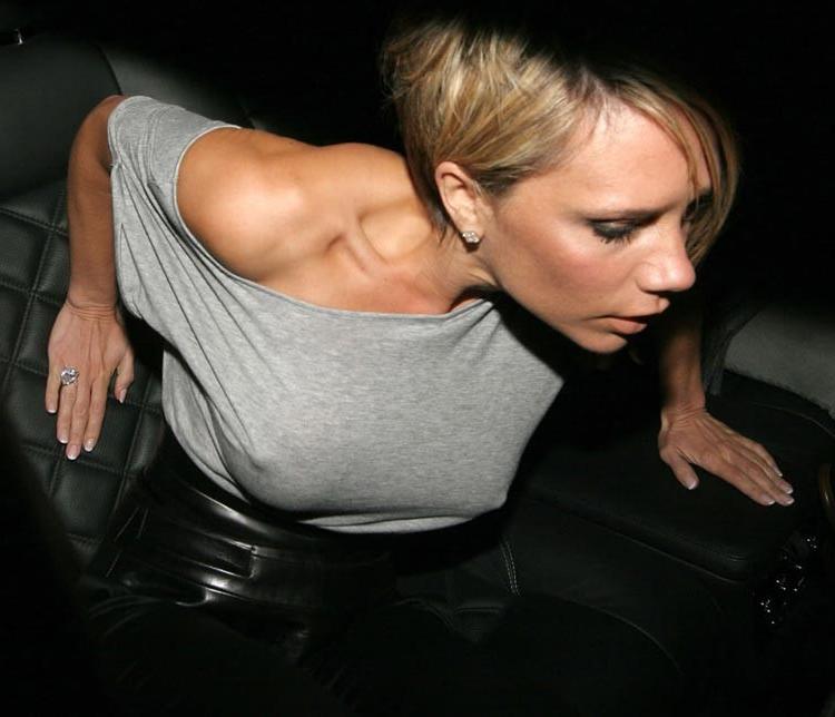 15P Victoria Beckham big nude boobs and hard nipples