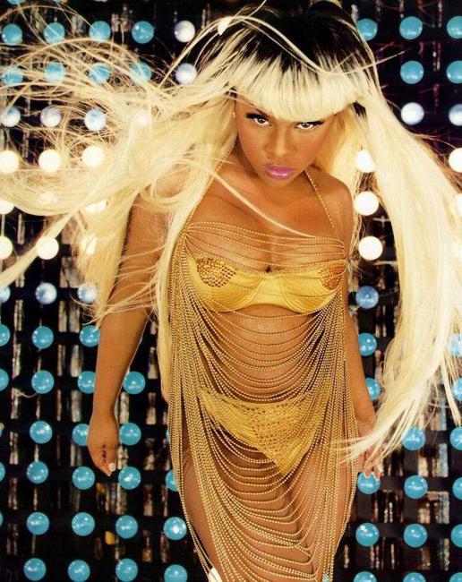 15P Lil Kim huge big boobs and round fat ass