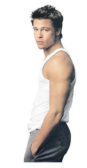 16P The sexy super actor Brad Pitt nude body