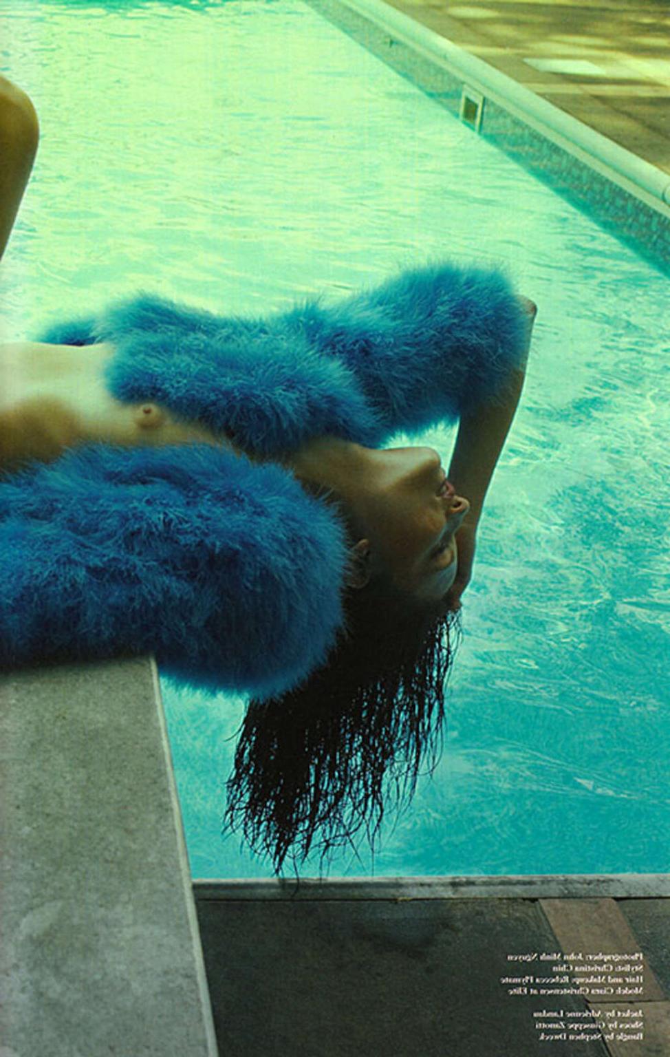 10P Ciara Christensen exposing her nice tits on pool for some sexy photoshoot