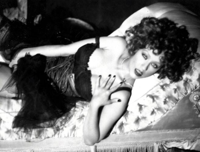 16P Christina Aguilera posing very sexy in stockings in photoshoot