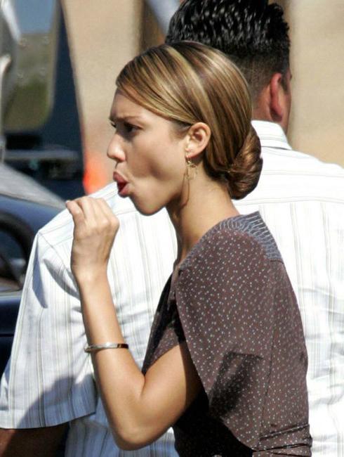 16P Jessica Alba see thru perfect perky tits