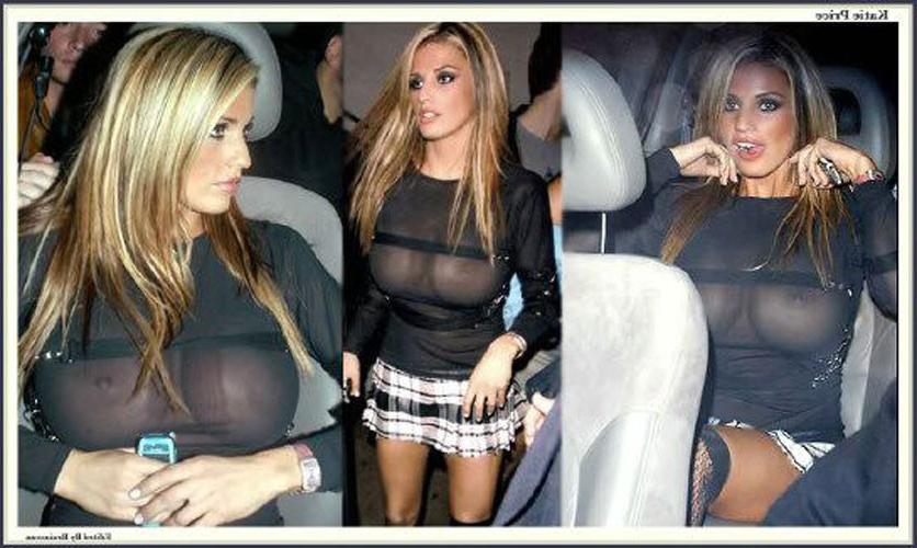 16P Katie Price Jordan exposed her tatoo pussy and huge tits