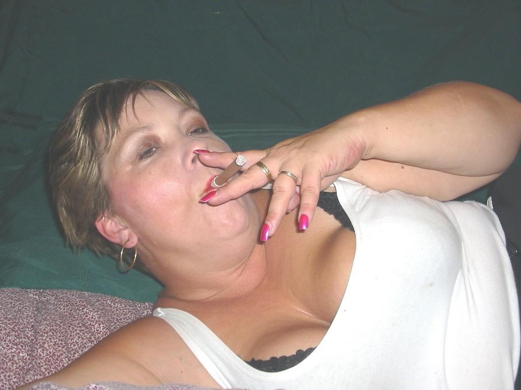16P Dawn enjoys a tipped cigar