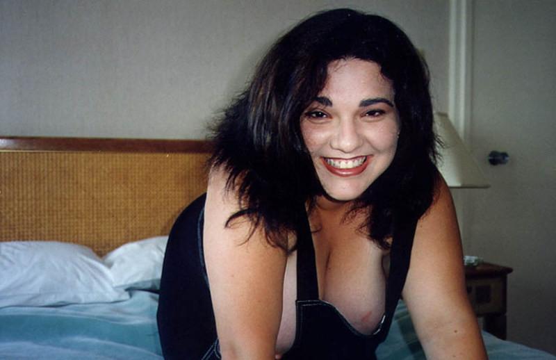 20P Plumper brunet with massive boobies