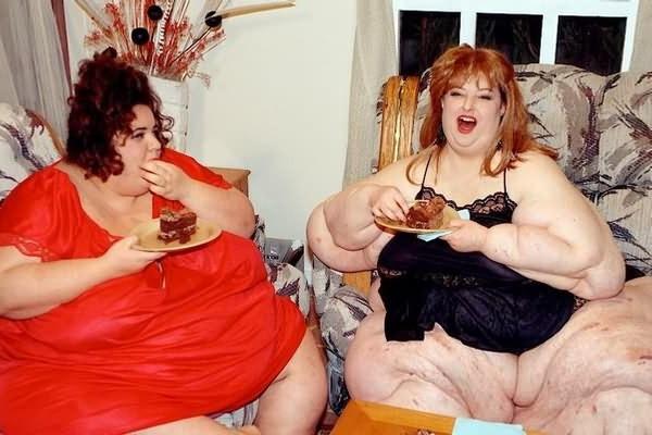 13P Giant fat couple large and fat like whales