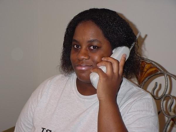 18P Fat hand on phone other black hand on pussy