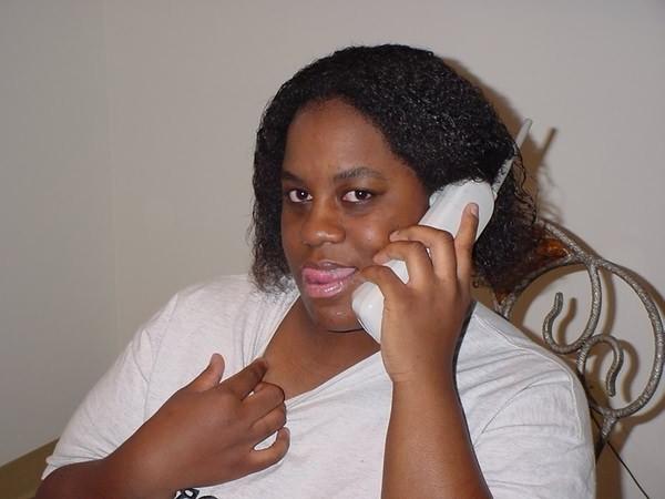 18P Fat hand on phone other black hand on pussy