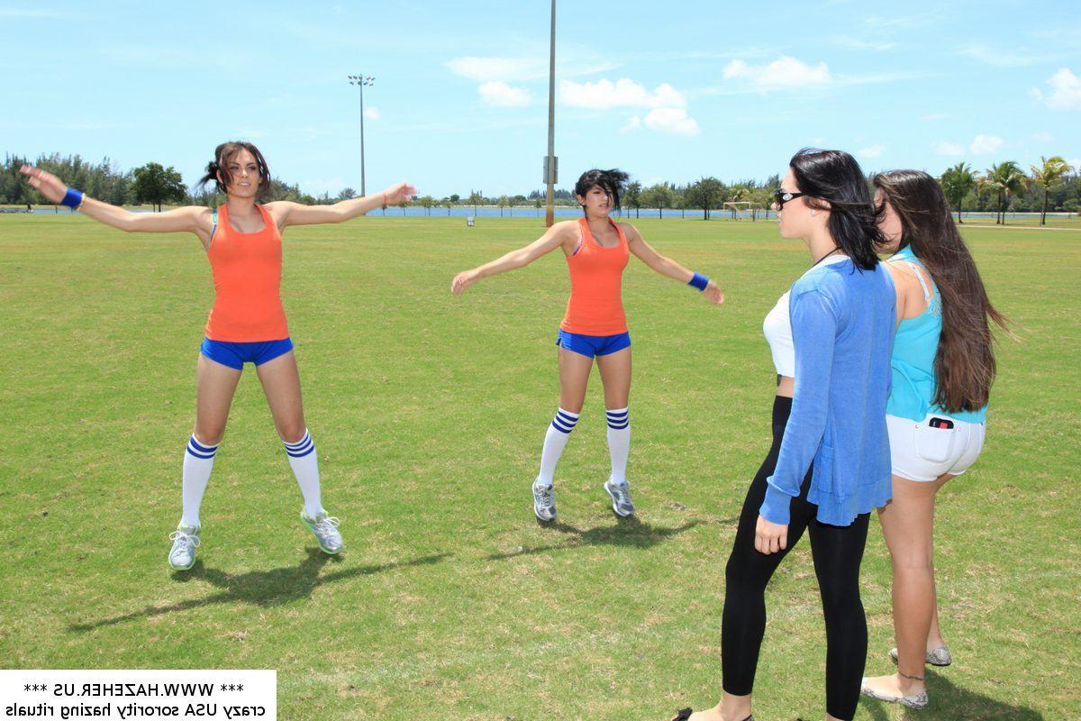 15P Sorority girls getting hazed and humiliated during outdoor worko
