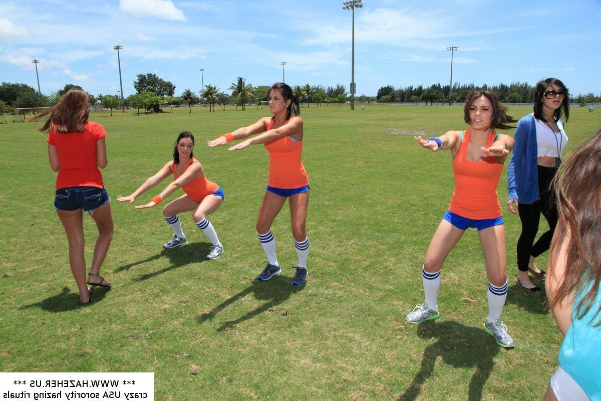 15P Sorority girls getting hazed and humiliated during outdoor worko