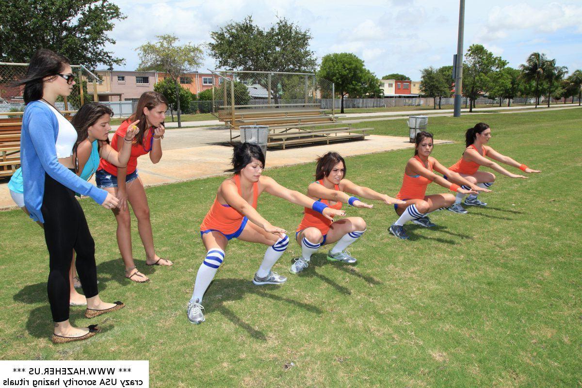 15P Sorority girls getting hazed and humiliated during outdoor worko