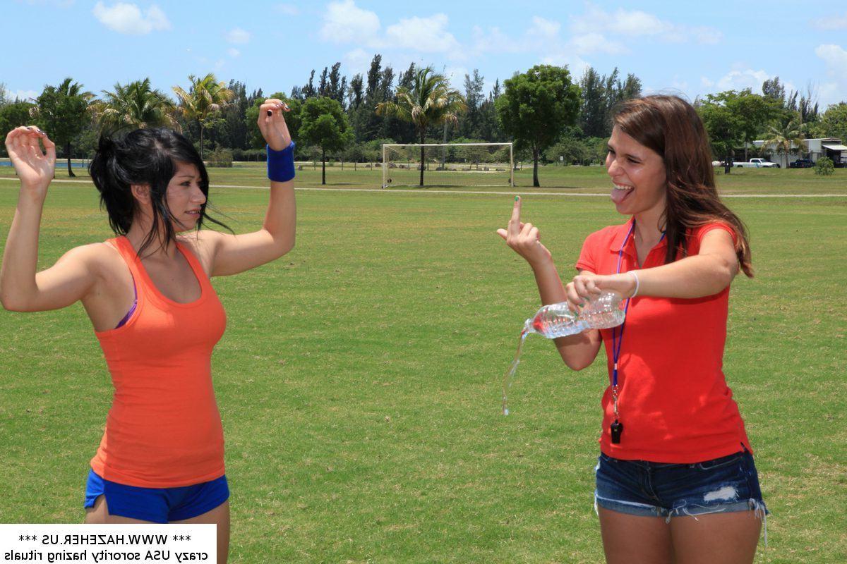 15P Sorority girls getting hazed and humiliated during outdoor worko