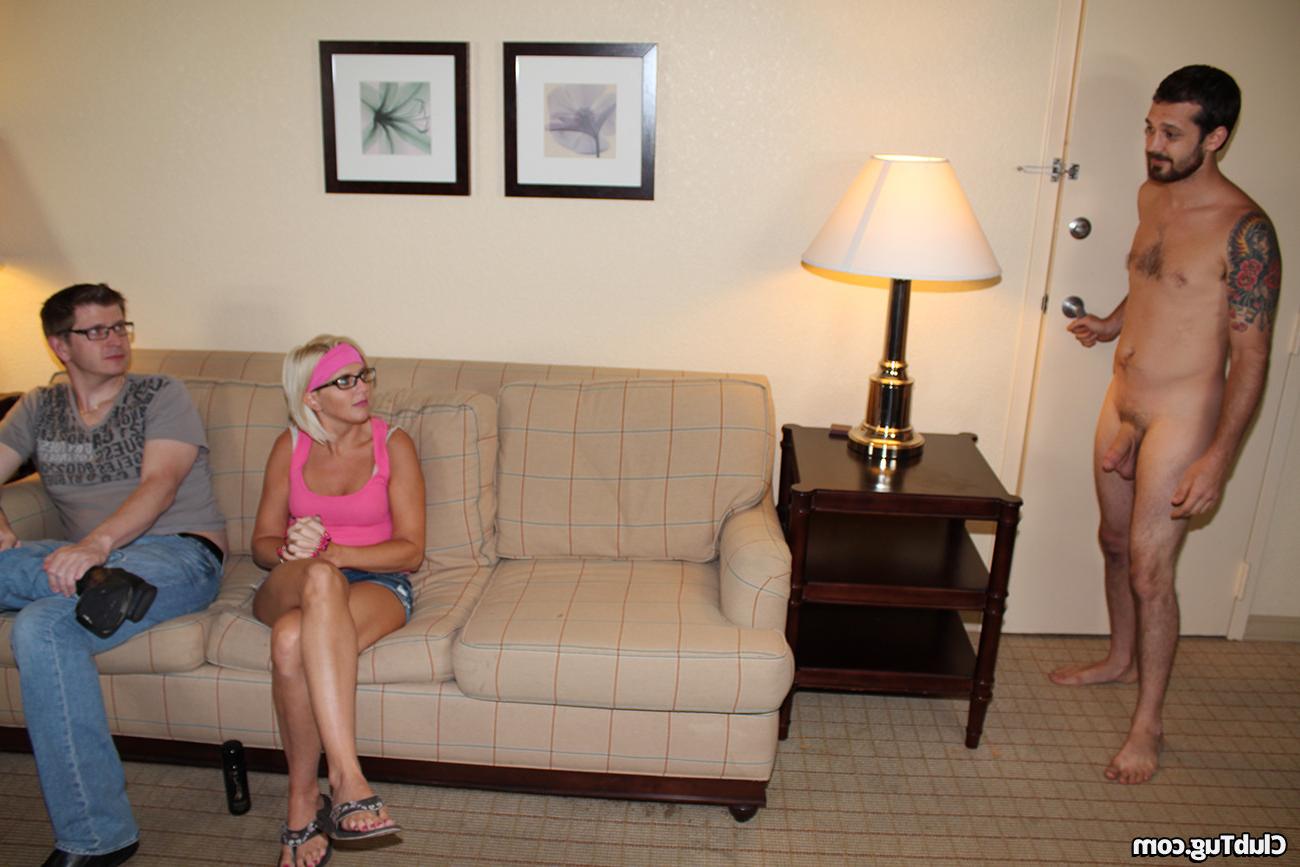 12P Milf jerking off stranger with her husband watching