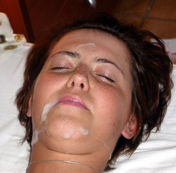15P Amateur wife with hairy twat facialed on honeymoon