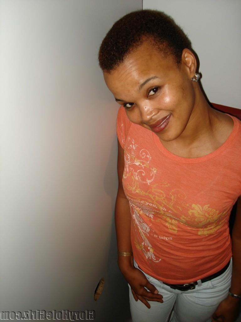 19P Black amateur slut sucks strangers cocks dry at gloryhole