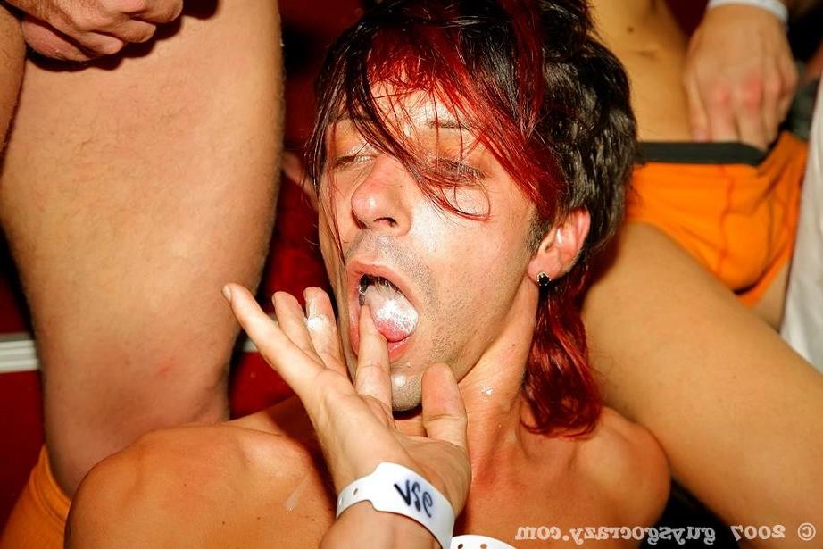 19P Gay cocks shoot sticky spunk in all directions at mega orgy