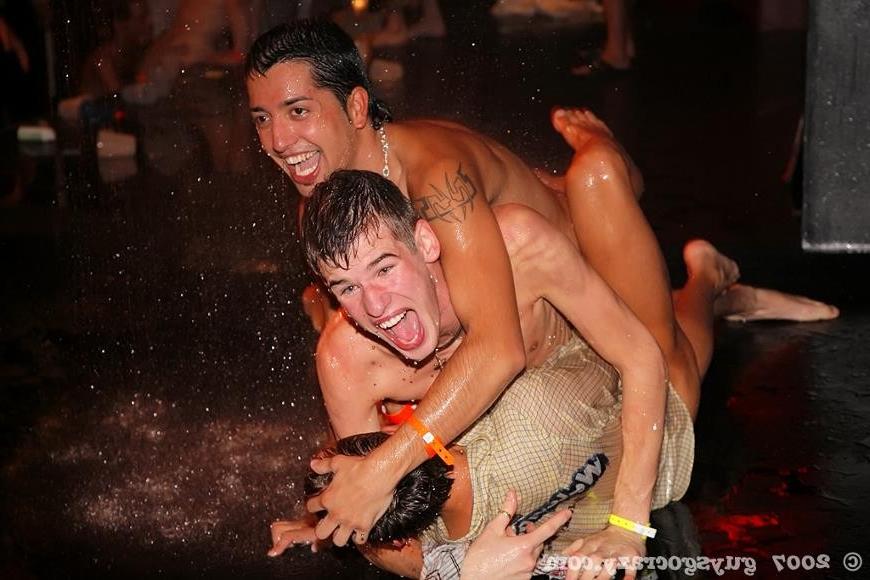 19P Fountains of sticky white cock juice at all gay mega orgy