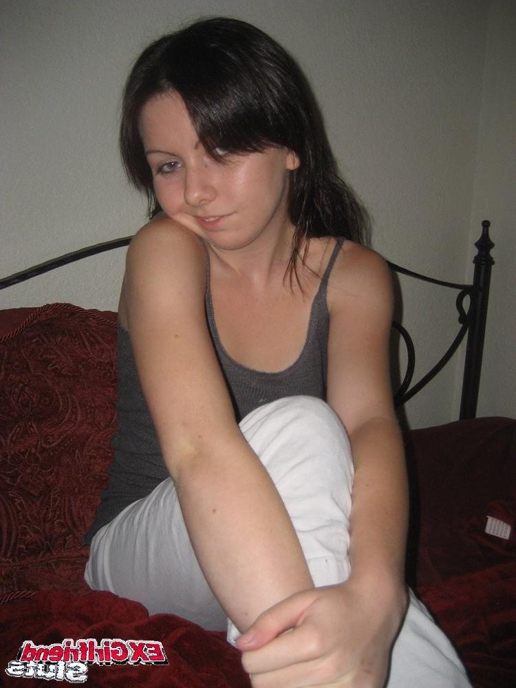 15P Raunchy brunette exgirlfriend babe Faith stripping and showing h