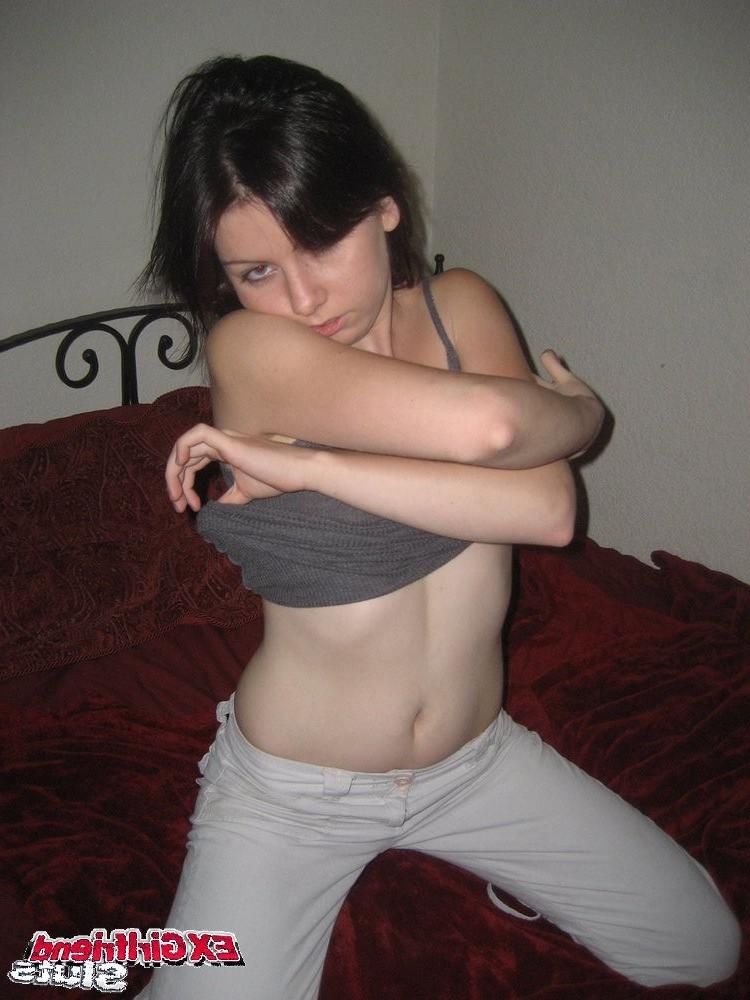 15P Raunchy brunette exgirlfriend babe Faith stripping and showing h
