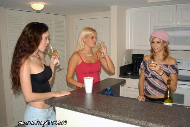 15P Two smoking babes use blue strapon to fuck another