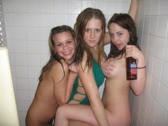 15P Drunk College Chick Going Crazy Flashing Naked