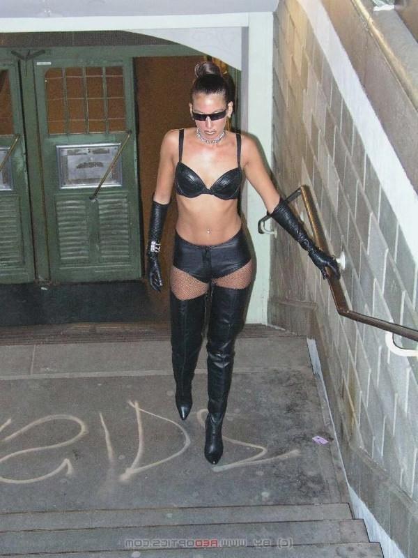 12P Stella Van Gent in very high boots and fishnet pantyhose