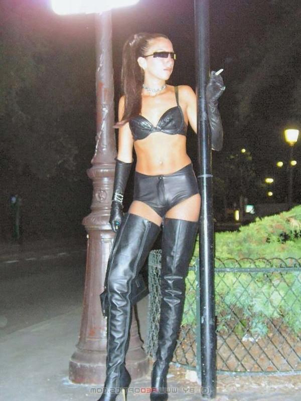 12P Stella Van Gent in very high boots and fishnet pantyhose
