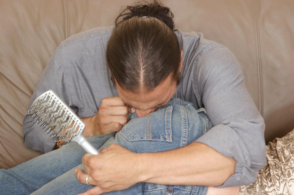 16P Naughty teen in jeans getting spanked with a brush