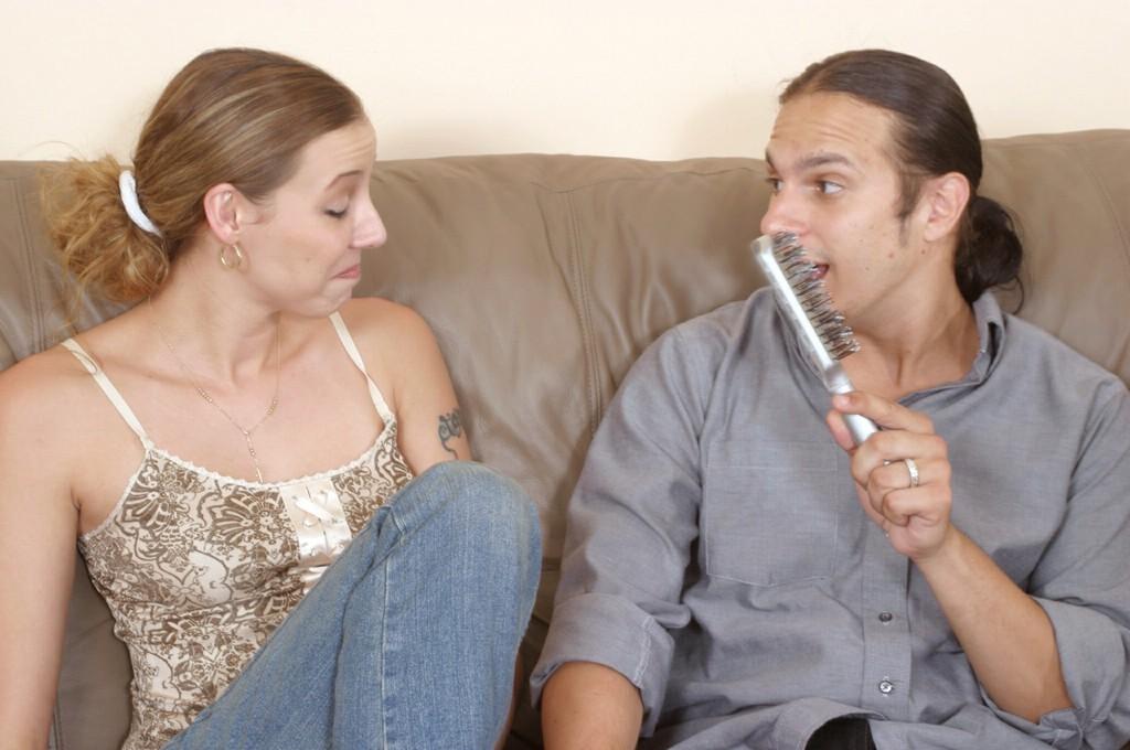 16P Naughty teen in jeans getting spanked with a brush
